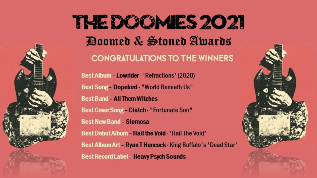 Doomies winners presented by Revolver and the Doomed & Stoned podcast